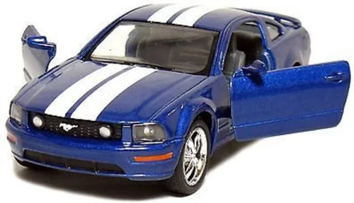Vista 4 de KiNSMART - Ford Mustang GT 2006 escala 1:38 de 5 pulgadas, modelo de coche de juguete de metal fundido a presión (4 juegos de carrera)