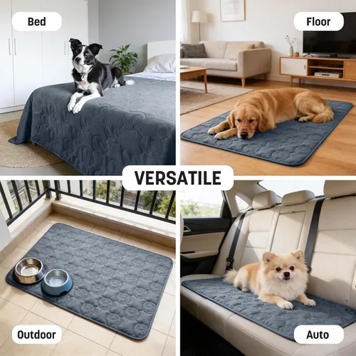 Vista 5 de Kritter Planet Funda antideslizante para sofá para mascotas, funda impermeable para cama de perro, lavable y protector de muebles para perros