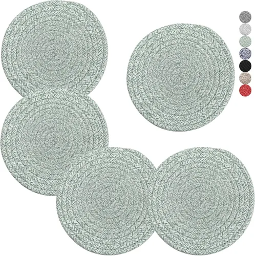 Vista 16 de Salvamanteles para platos calientes, ollas y sartenes, almohadillas calientes de 8 pulgadas, 5 piezas, soportes para ollas para cocina, tapete