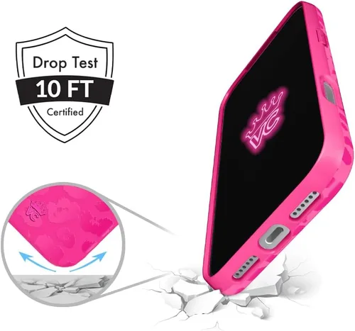 Vista 405 de VELVET CAVIAR Funda para iPhone 15, compatible con MagSafe, probada contra caídas de 10 pies, fundas protectoras de diseño, leopardo color rosa