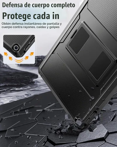Vista 4 de MoKo Funda Compatible con iPad 9.7 de 2018/2017 6ª/5ª Generación - [Resistente] Funda Híbrida Protectora de Cuerpo Completo a Prueba de Golpes