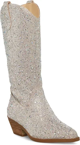 Vista 2 de Betsey Johnson Botas Dalas Western para mujer, Rhinestone