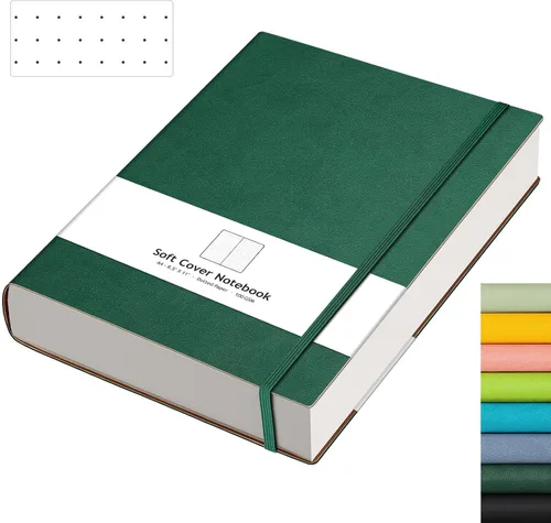 Vista 23 de AHGXG Cuaderno de papel cuadriculado - Cuaderno de papel de cuadrícula tamaño A4 grande 8.5''×11'', 320 páginas de diario grueso, papel cuadriculado