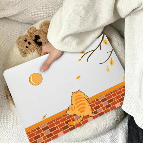 Vista 7 de Funda compatible con MacBook Air de 15 pulgadas M5 M4 M3 M2 2023 Gato de otoño