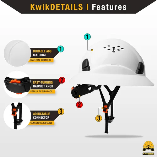 Vista 6 de KwikSafety QUEEN BEE - Chaleco de seguridad para mujer [naranja, XL] + paquete de casco duro de ala completa TORTOISE