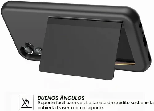 Vista 3 de Asuwish Funda para teléfono Samsung Galaxy A34 5G con protector de pantalla de vidrio templado y accesorios para celular, ranura para tarjetero Negro