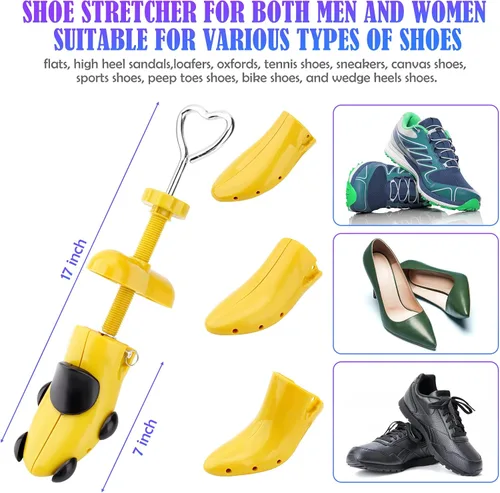 Vista 5 de WMHLXDKJ Shoe Stretcher Women Men,4-way Shoe Widener Shoe Tree,Adjustable Shoe Stretcher Wide Feet,Replaceable Shoe Expander.