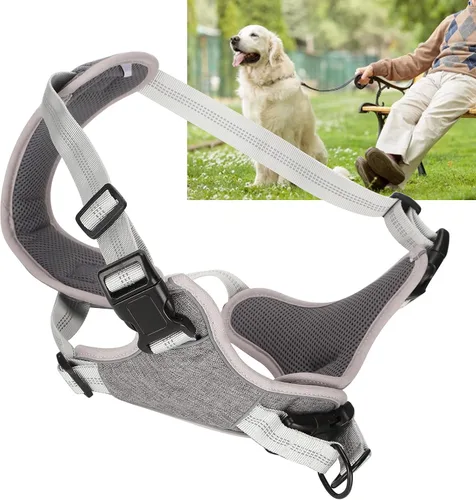 Vista 6 de No Pull Dog Harness Adjustable Reflective Vest for Medium/Large Dogs Gentle Chest & Back Support Harness Easy On - Off with Quick Lock Buckle