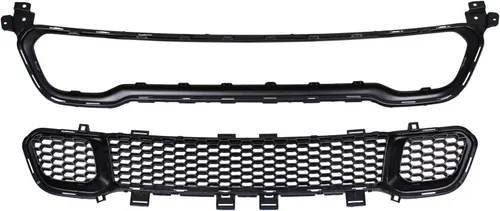 Vista 4 de Rejilla delantera inferior y moldura negra para Jeep Cherokee 2014-2018
