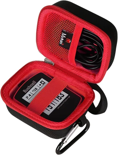 Vista 2 de Mchoi Funda GPS de golf adecuada para Bushnell Golf Phantom 2/3, para Swami KISS 2.0 Golf Handheld GPS Rangefinder, rojo, solo funda