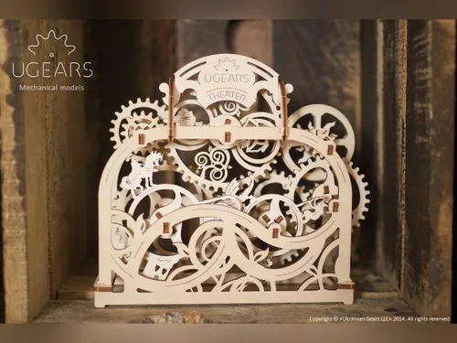 Vista 8 de UGEARS - Theater, 3D Wood Mounting Kit Without Glue (Theatre)