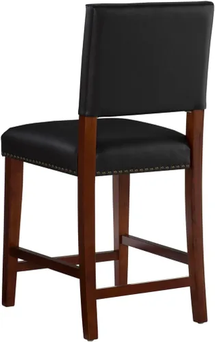 Vista 4 de Linon Brook Taburete de mostrador, 19 pulgadas de ancho x 22 pulgadas de profundidad x 39.5 pulgadas de alto, negro