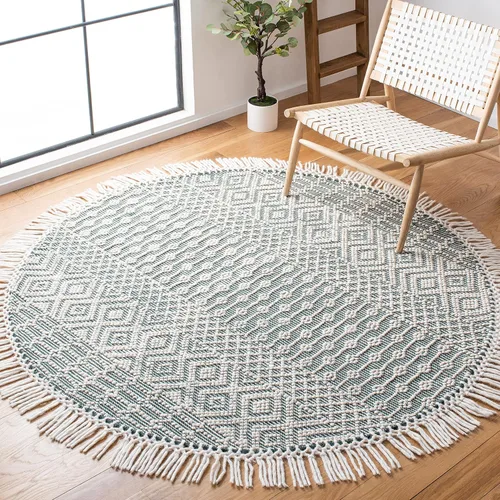 Vista 27 de SAFAVIEH Natura Collection - Alfombra decorativa de 2 x 3 pies, color marfil, con flecos de lana marroquí bohemia, hecha a mano, ideal para zonas