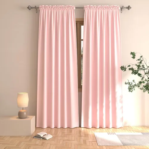 Vista 50 de UPOPO Cortinas beige de 45 pulgadas de largo para oscurecer la habitación, paneles de cortina para ventana, bolsillo para cortinero, cortinas