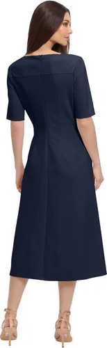 Vista 3 de Maggy London Vestido midi plisado doble de manga corta para mujer