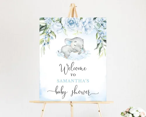 Vista 23 de Letreros de bienvenida personalizados para bebés, decoración de letrero de vegetación editable, plástico