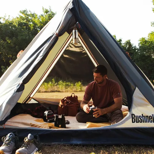 Vista 5 de Bushnell Tent Instant Pop Up 3P / 4P/ 6P / 8P Hub Style Tents Best Pop Up Tent for Camping, Hiking, Family Camping, Hunting, Fishing, and