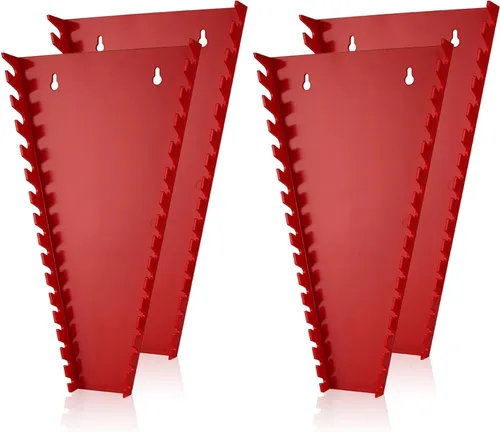 Vista 8 de ALOANES Organizador de llaves de plástico ABS de 64 ranuras, organizador de llaves colgantes estándar para caja de herramientas y pared, compatible