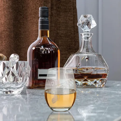 Vista 2 de Geiserailie Copas de vino sin tallo de colibrí, vidrio sin tallo, rama de Navidad, taza de té, exquisitos regalos para mujeres, amigos, hombres
