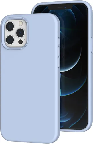 Vista 105 de Funda de silicona líquida compatible con iPhone 12 Pro Max 6.7 pulgadas, funda de gel de protección completa con forro de microfibra, funda