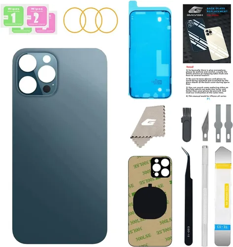 Vista 9 de Reemplazo de cristal trasero para iPhone 15Pro Max con herramientas Repir Big Hole OEM Rear Cover Glass Pre-Installed Internal Parts Easier
