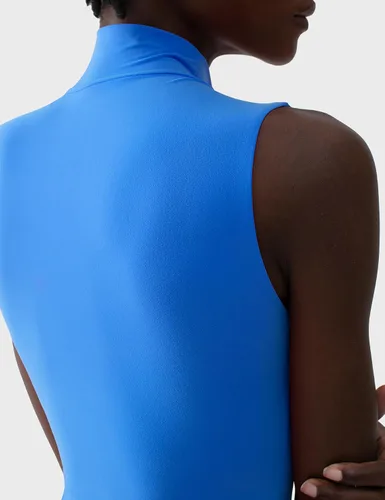 Vista 16 de PUMIEY Body sin mangas con cuello alto falso para mujer, colección Sharp