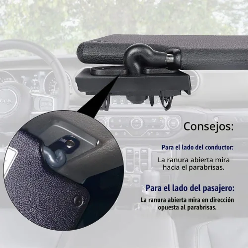 Vista 3 de Kit de reparación de visera solar para Jeep Wrangler, clips de visera solar resistentes para Jeep Gladiator, accesorios para visera