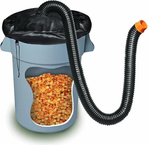 Vista 3 de Trivac Leaf Collection - Sistema de recolección de bolsas y hojas compatible con soplador/trituradora eléctrica Hyper Tough de 12 amperios