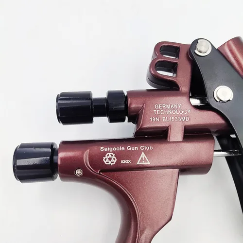 Vista 5 de HVLP 6800B pistola pulverizadora 0.051 in sin taza de lavado y adaptador herramienta de pintura spayer coche pistola de pintura de aire aerógrafo
