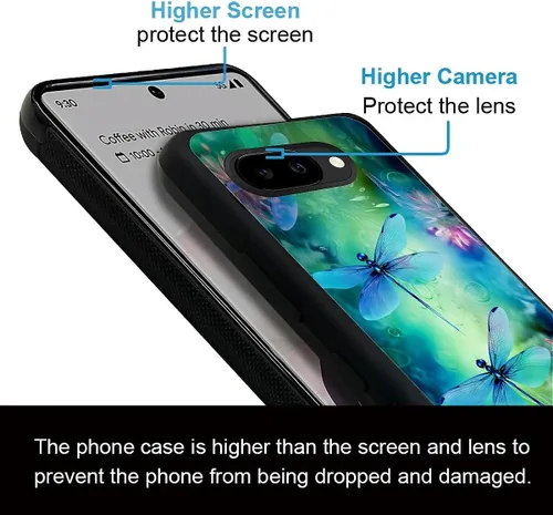 Vista 168 de Compatible con Google Pixel 4A 5G Mobile Case Creative Acrylic Panel trasero Silicona Protección Grip especialmente diseñado para Google Pixel 4A 5G