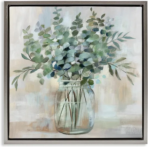 Vista 11 de [Usado] 'Arreglo calmante de hierbas de eucalipto' Arte Giclée enmarcado Stupell Industries Blanco, 12 x 12 pulgadas, fácil de colgar