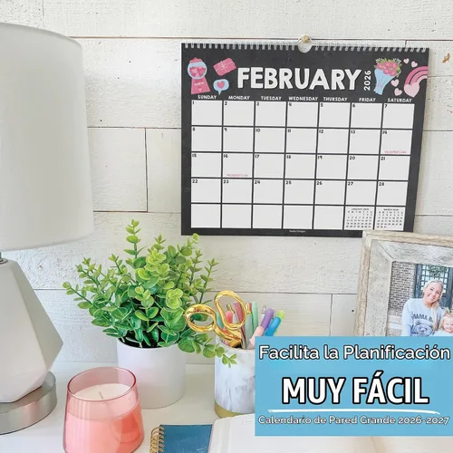 Vista 8 de 2026 Calendar Wall - 2026 Wall Calendar Large for School, Home & Office