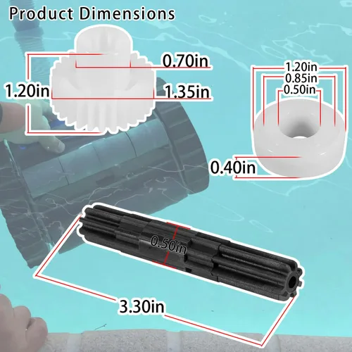 Vista 7 de 360290 Kit de accionamiento derecho con manual de instrucciones (idioma español no garantizado), limpiador automático de piscinas, kit