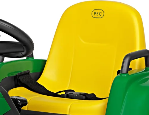 Vista 8 de Peg Perego John Deere Farm Power 12 Volt Tractor de juguete montable con remolque y control remoto