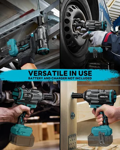 Vista 6 de Llave de impacto inalámbrica para batería Makita de 18 V, 1500 Nm (1106 pies-libras) pistola de impacto sin escobillas de 1/2 pulgada, luz