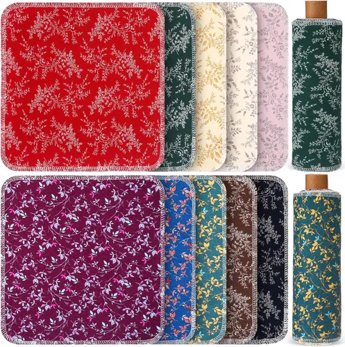 Vista 11 de Redbaker 50 piezas de toallas de papel reutilizables, paños de algodón reutilizables sin papel, toallas de papel absorbentes lavables