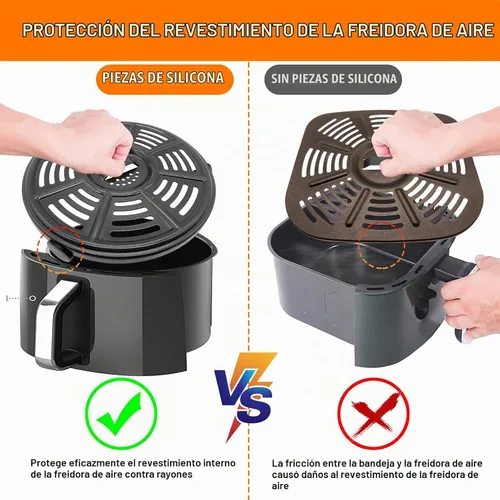 Vista 5 de GCQ Bandeja de repuesto para freidora de aire Ninja de 4 cuartos de galón AF101 freidora de aire XL 5.5 cuartos de galón AF150 Max XL 5.5 cuartos