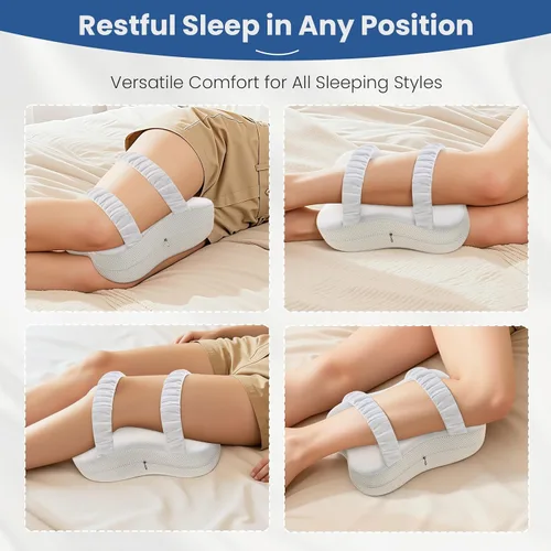 Vista 3 de JINXIA Almohada de rodilla para dormir de lado, cómoda almohada de espuma viscoelástica para dormir de lado, almohada para dormir entre piernas