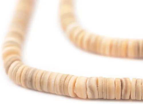 Vista 7 de TheBeadChest - Cuentas Heishi de concha natural beige (0.315 in)