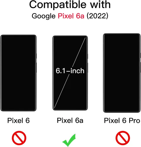 Vista 2 de JETech Funda para Google Pixel 6a de 6.1 pulgadas 2022, protección de doble capa a prueba de golpes (negro)