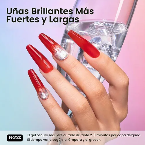 Vista 5 de GELLEN Gel constructor para uñas - Gel duro 10 en 1 para esculpir la Azul Amarillo Rojo Verde