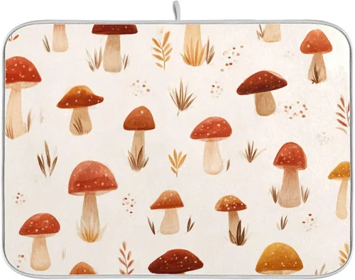 Vista 11 de Tapete de secado de platos para encimera de cocina, tapete de secado de platos, tapete escurridor de platos, almohadilla de microfibra absorbente