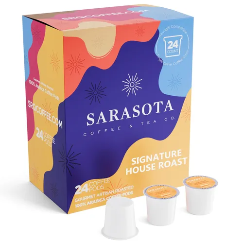 Vista 11 de Sarasota K-Cup Cápsulas de café Café con sabor a tostado medio Brownie de nuez y canela Una porción para cafeteras Keurig Gourmet, bajo