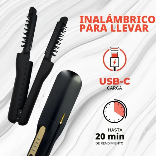 Vista 5 de YA-MAN SPA Styler® Volumen Inalámbrico + Suave - Estilo Inalámbrico, Reimaginado. Cepillo caliente híbrido + plancha plana