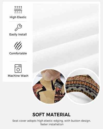 Vista 6 de Fundas para silla de oficina para mujeres africanas, elásticas, 2 piezas, suave, decorativo, protector para silla de escritorio, protector universal