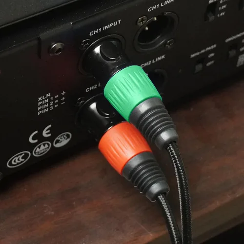 Vista 6 de USB C a doble XLR macho cable de audio, adaptador tipo C a 2 XLR macho cable de amplificador de potencia estéreo para conectar smartphones USB C a