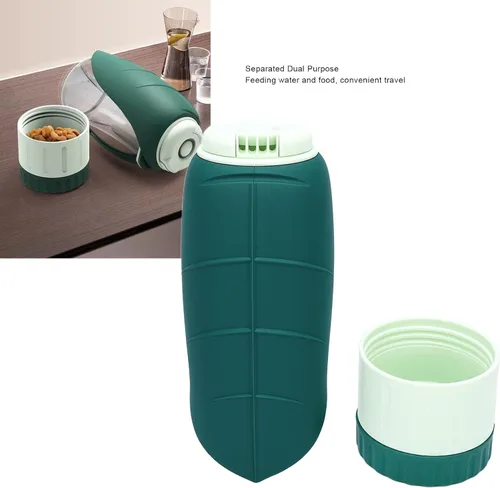Vista 8 de Tnfeeon Puppy Essentials, Botella de agua 2 en 1 para perro y contenedor de comida para perro, gato, cachorro, caminar, senderismo, viajes