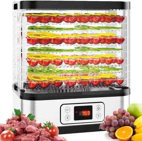 Vista 3 de Bandeja de plástico para deshidratador de alimentos COOCHEER Deshidratador de rollos de frutas, hojas cuadradas deshidratadoras hojas de rollos