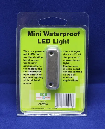 Vista 2 de ALW4LS UV BLACK ULTRAVIOLET UVB 395nM 12V DC LED MINI POD IMPERMEABLE IP67 ACERO INOXIDABLE ÁREA MARINA ACENTO LUZ