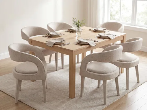 Vista 7 de ROCITY Juego de 2 sillas de comedor tapizadas con barril, tela de lino